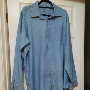 L.L. Bean Men's Denim Shirt - XL Tall